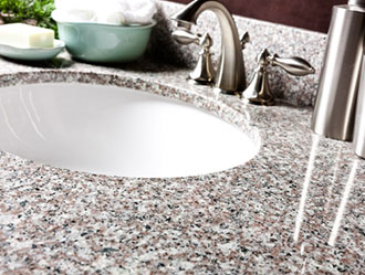 Burlywood Sink Bath Design countertop