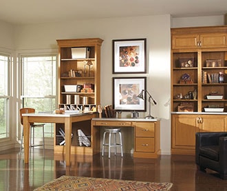 Contemporary Home Office Cabinets after remodeling