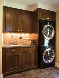 laundry room after basement remodel